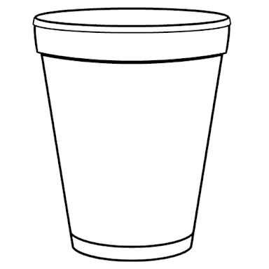 Wincup H10S Handi-Kup® Space Saver 10 Oz Styrofoam Cup - 1000 / CS