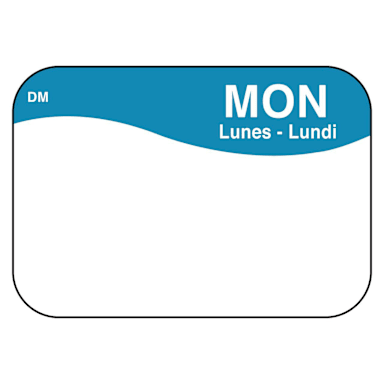DayMark 1100291 DissolveMark 7/8 x 1-1/4" Monday Day Label - 1000 / RL