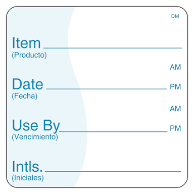 Darling Foodservice 2" Item / Date / Use By Label