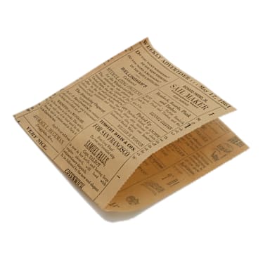 American Metalcraft PPRN76 Newspaper Print Fry Basket Paper