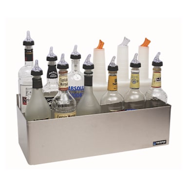 San Jamar® B5522D Stainless Steel 10-Bottle Double Speed Rail