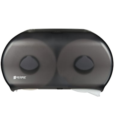 San Jamar® R4000TBK Classic Black Pearl Twin Jumbo Bath Tissue Dispenser