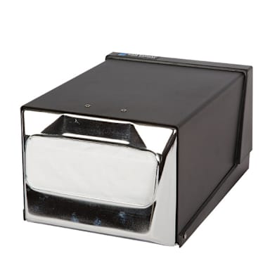 San JamarĀ® H3001BKC Chrome & Black Countertop Napkin Dispenser
