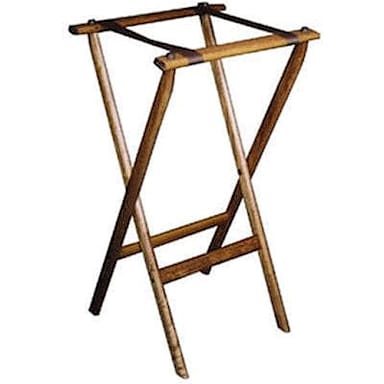 Old Dominion MTS-2 Walnut Finish Hardwood 30-1/2" H Molded Tray Stand
