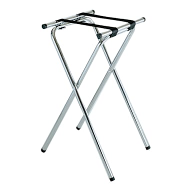 Darling Foodservice 5002575 31" Deluxe Chrome Tubular Steel Tray Stand