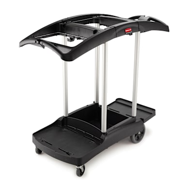 Rubbermaid FG9T7200BLA High Capacity Black Janitor Cart