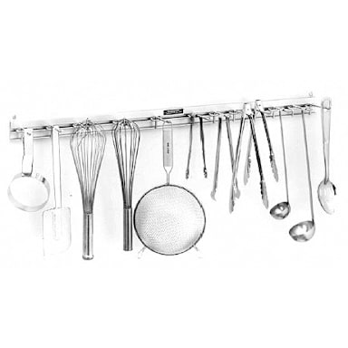 H.A. Sparke SRK-3 Aluminum 36" Utensil Rack with 12 Hangers