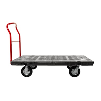 Rubbermaid FG447100BLA Black 1-Handle HD 60" Platform Truck