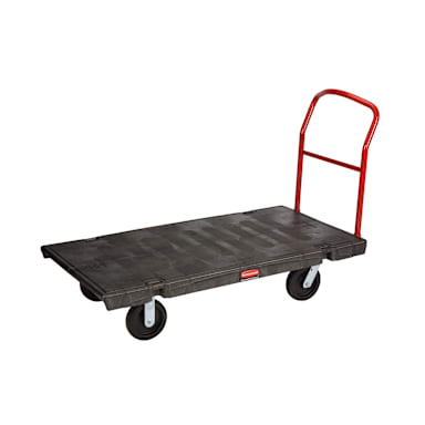 Rubbermaid FG446600BLA Black 1-Handle 60" Platform Truck