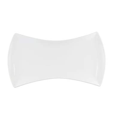 Vertex® China CO-19 Contour White Bow Tie Plate