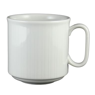 Vertex® China CB-17 Crystal Bay 9 Oz. White Stacking Mug