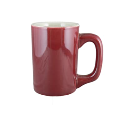 Vertex® China LH-BDW Vista 11 Oz. Burgundy Log Home Mug
