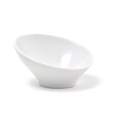 FOH DBO062WHP23 White 1 Ounce Slanted Bowl