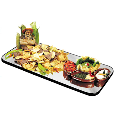 Lakeside® 263 Geneva Mirrored 24" x 48" Rectangular Display Tray