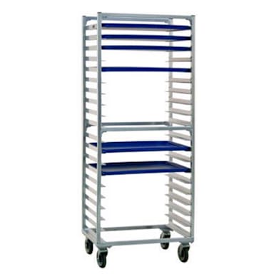 New Age 1331SKD Aluminum Side Loading 20 Pan Capacity Bun Pan Rack