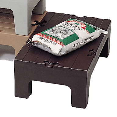 Cambro DRS30131 Dark Brown 21" x 30" x 12" Solid Top Dunnage Rack
