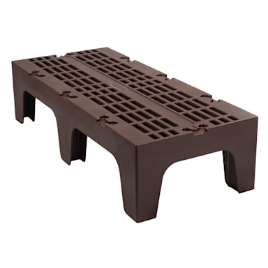 Cambro DRS480131 Dark Brown 21" x 48" x 12" Slotted Top Dunnage Rack