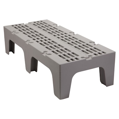 Cambro DRS480480 Sp. Gray 21" x 48" x 12" Slotted Top Dunnage Rack
