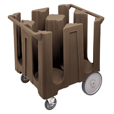 Cambro DC1225131 Dark Brown Poker Chip Style Dish Caddy with 4 Columns