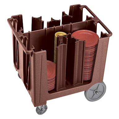 Cambro ADCS131 Dark Brown Adjustable 4 or 6-Column Dish Caddy