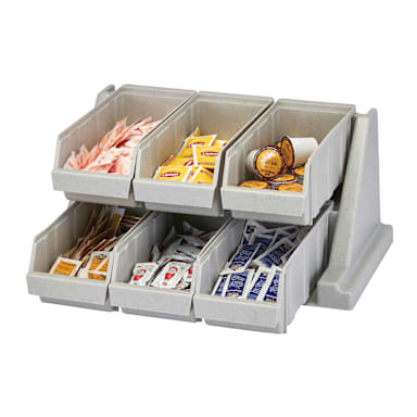 Cambro 6RS6480 Versa Speckled Gray 6-Bin Organizer Rack