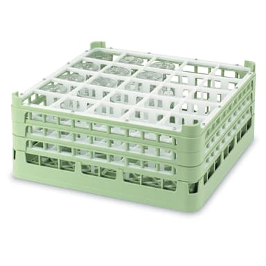 Vollrath 5277511 Light Green X-Tall Plus 25 Compartment Glass Rack