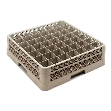 Traex® TR9E Beige 49 Compartment Glass Rack with 1 Extender