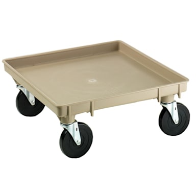 Traex® 1697 Beige Glass Rack Dolly without Handles