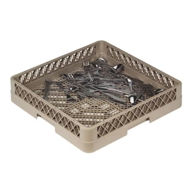 Traex TR2 Rack-Master Beige Flatware Rack with Small Holes 3-1/4" I.H.