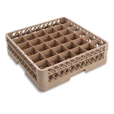 Traex® TR7C Beige 36 Compartment Glass Rack with 1 Extender