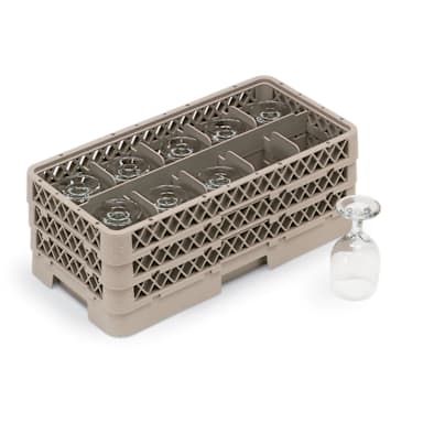 Traex HR1C1C Half-Size 10 Compartment Cup Rack w/ 2 Extenders
