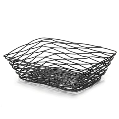 TableCraft BK17212 Artisan Collection Black Metal Rectangular Basket