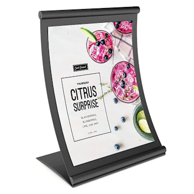 VGS CC-CTC-BK-TB Concurva® Black Counter Top Sign Holder