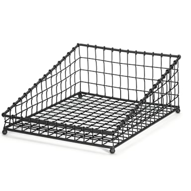 TableCraft GM1519 Grand Master Black Metal 19 x 15 Rectangular Basket