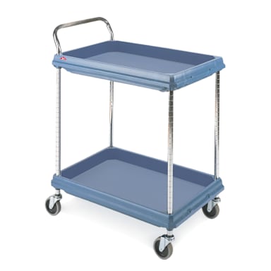 Metro BC2030-2DMB Slate Blue Polymer Deep Ledge 2-Shelf Utility Cart