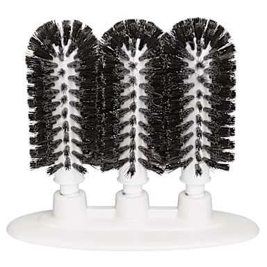Darling Foodservice 3-Brush Manual Glass Washer With Suction Cup Base