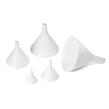 TableCraft 5 White Five-Piece Plastic Funnel Set