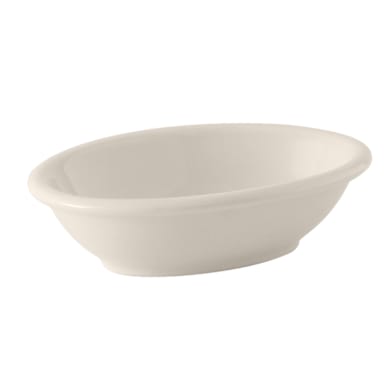 Tuxton BEK-0501 5 Oz. Eggshell Oval Fruit Dish