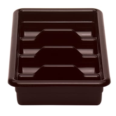 Cambro 1120CBP131 Dark Brown Poly 4-Compartment Cutlery Cambox