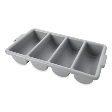 Rubbermaid FG336200GRAY Gray 4-Compartment 21" Cutlery Bin