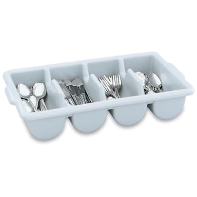 Vollrath® 52651 4-Compartment Gray Cutlery Box