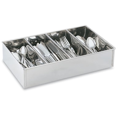 Vollrath 99700 S/S 17" x 10-1/4" 4-Compartment Cutlery Bin