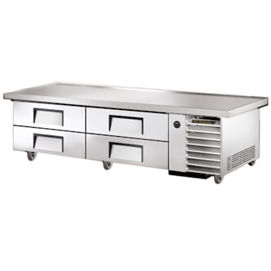 True® TRCB-79-86 S/S 86"W 4-Drawer Refrigerated Chef Base