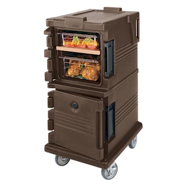 Cambro UPC600131 Ultra Camcart Dark Brown 45 Qt. Food Pan Carrier