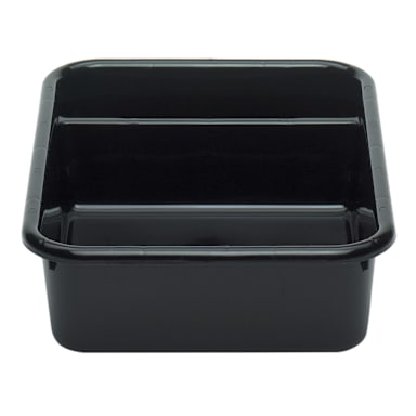 Cambro 1621CBP110 Black Poly 2-Compartment Cambox Bus Box
