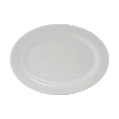 Tuxton ALH-082 Alaska 8.25" x 5.75" White Oval Platter