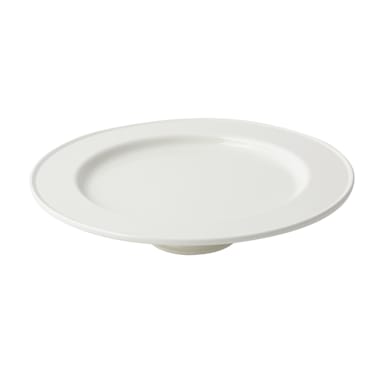 Bon Chef 10234001 WHITE Sandstone 13" x 2-3/4"H Cake Stand
