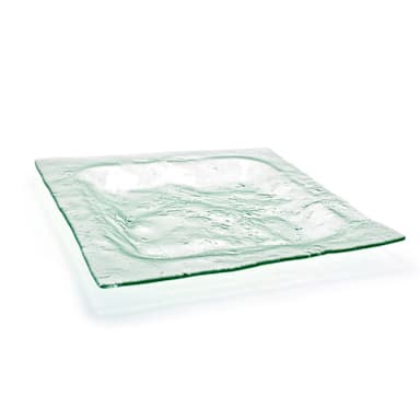 FOH SPT008CLG20 Arctic 16" Square Clear Glass Plate - 2 / CS
