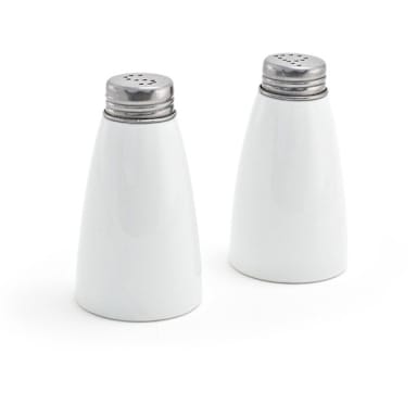 FOH TSP009WHP22 White 3 Ounce Salt & Pepper Shakers - 6 / CS