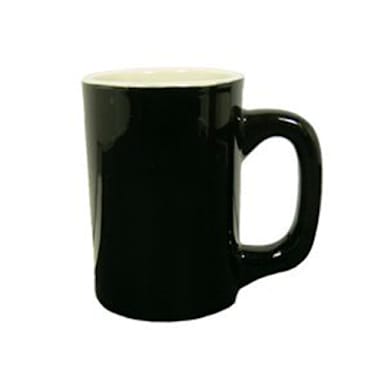 Vertex China LH-BKW Vista 11 Oz. Black / White Log Home Mug